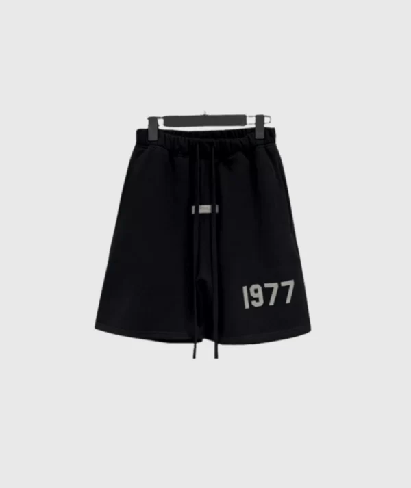 Essentials Fear of God 1977 Logo Shorts Black