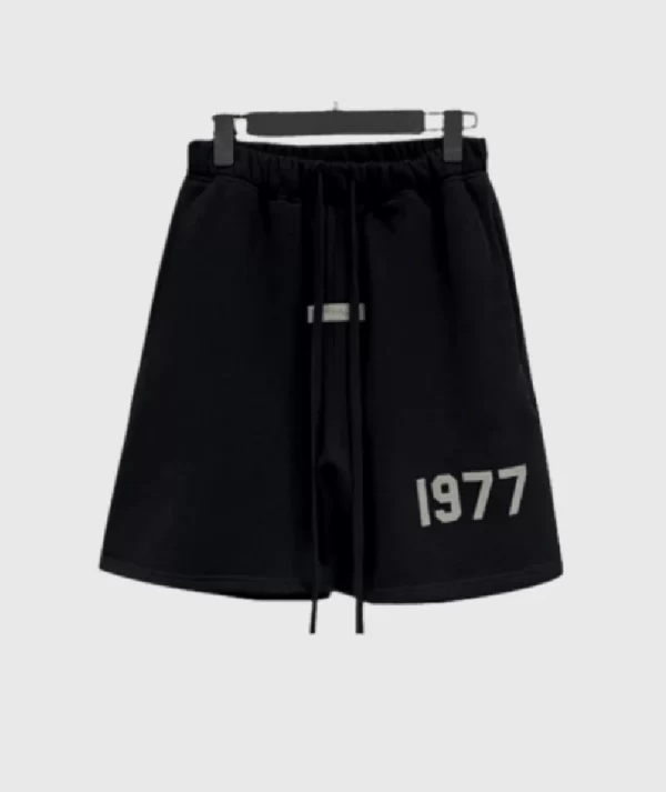 Essentials Fear of God 1977 Logo Shorts Black