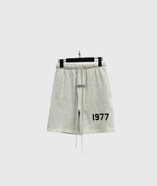 Essentials Fear of God 1977 Logo Shorts Grey