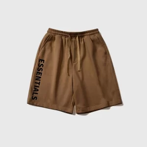 Essentials Fear of God Logo Shorts Brown