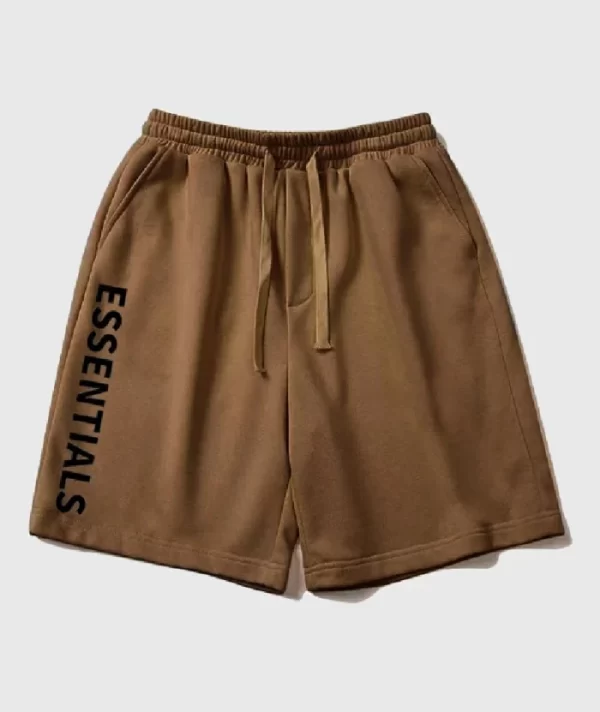 Essentials Fear of God Logo Shorts Brown