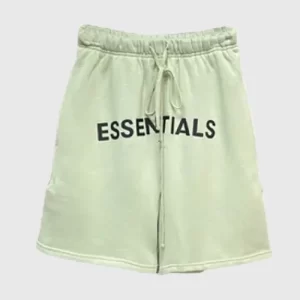 Essentials Fear of God Logo Shorts Green