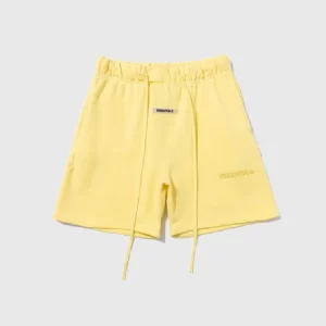 Essentials Fear of God Logo Shorts Yellow