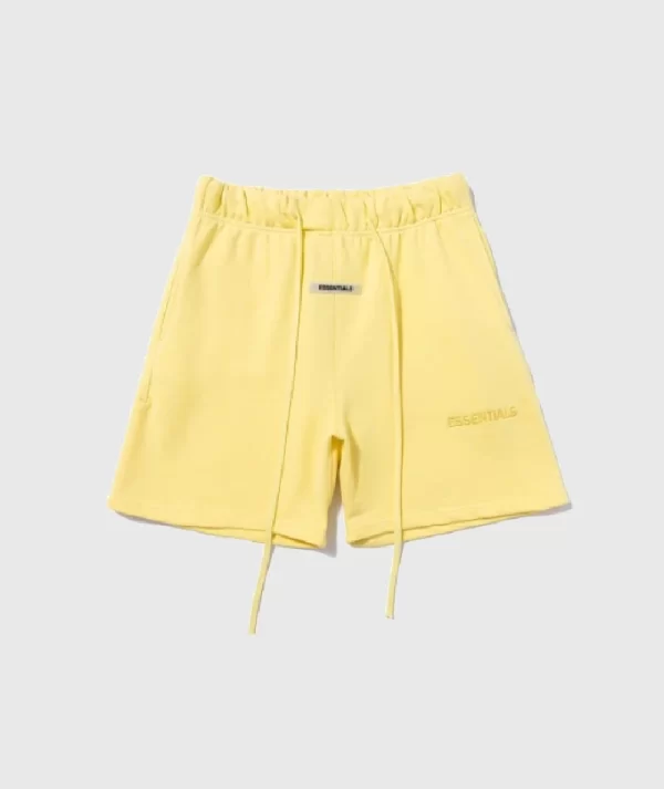 Essentials Fear of God Logo Shorts Yellow