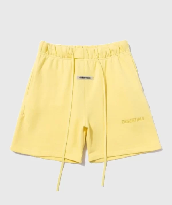 Essentials Fear of God Logo Shorts Yellow