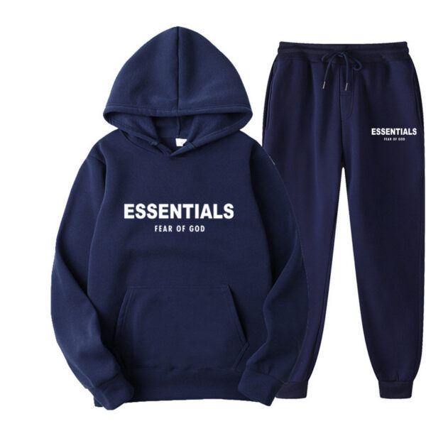 Essentials Hoodie Fear of God Blue TrackSuit