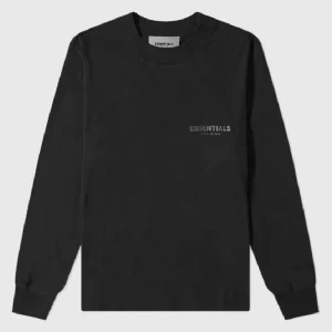 Essentials Long Sleeve Polo Sweatshirts Black