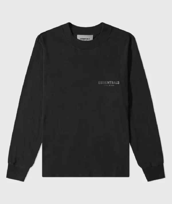 Essentials Long Sleeve Polo Sweatshirts Black