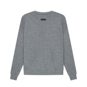 Essentials Overlapped Gray Sweater