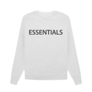 Essentials Overlapped Sweater White