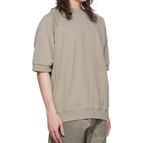 Essentials Taupe Cotton T Shirt