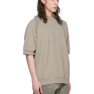 Essentials Taupe Cotton T Shirt