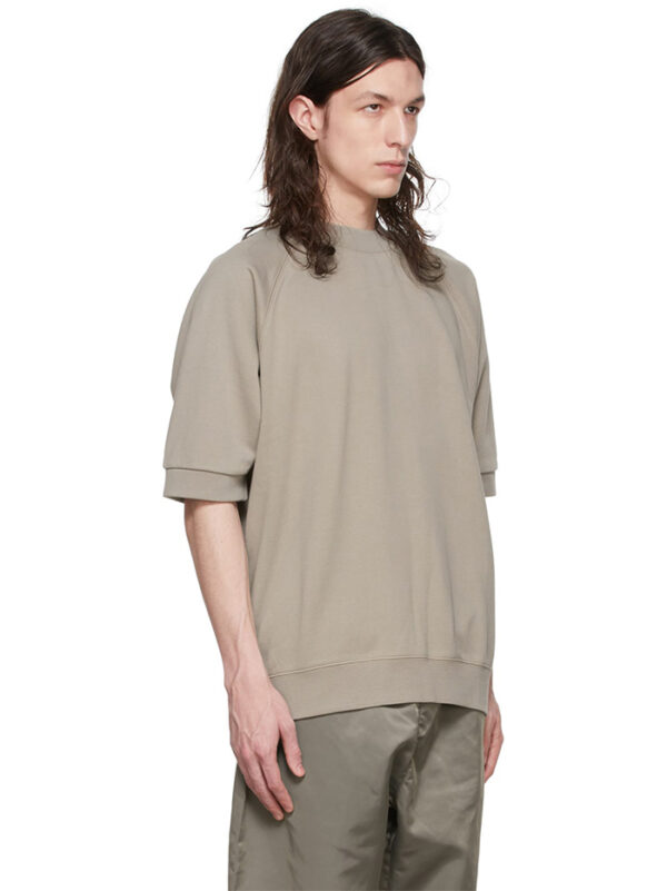 Essentials Taupe Cotton T Shirt